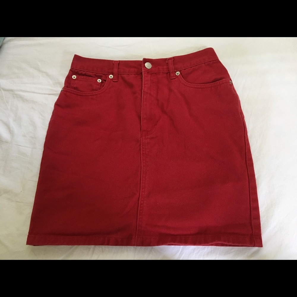 Red Denim Skirt by Tommy Hilfiger